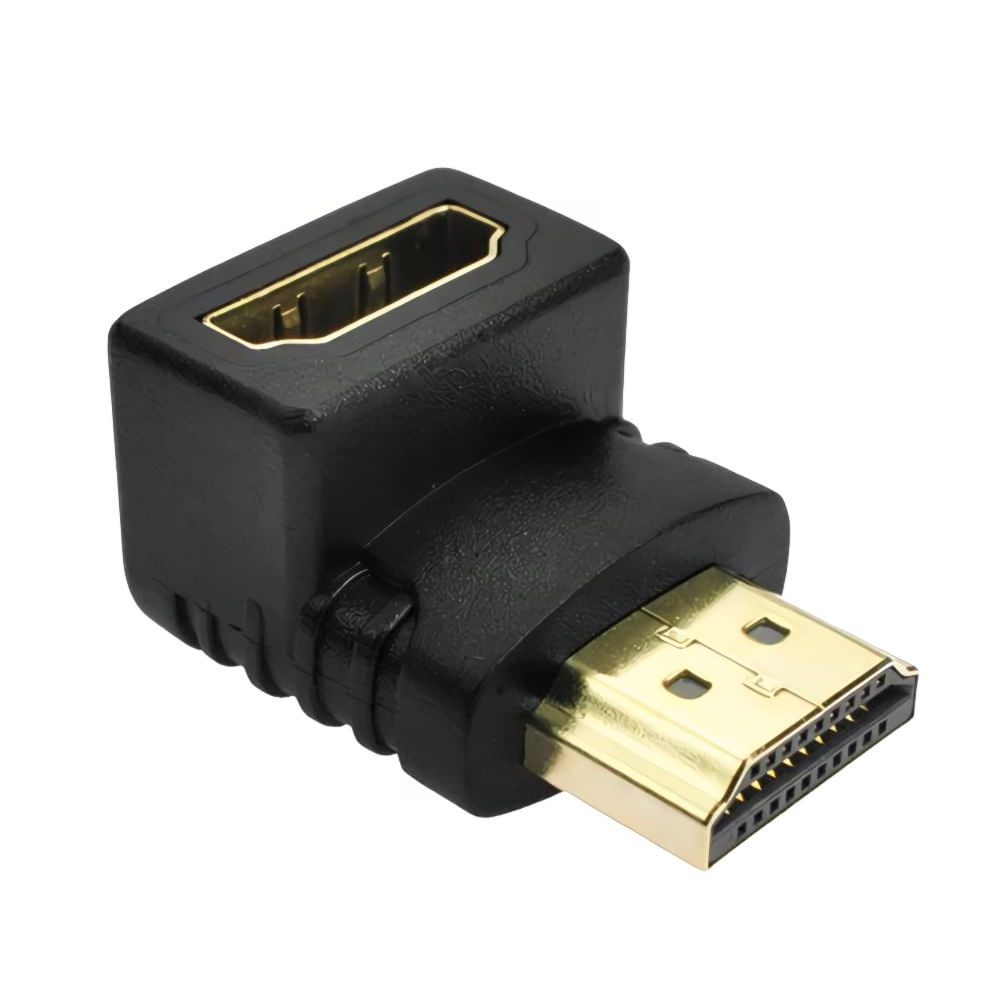 Adaptador HDMI M x HDMI F (90 Graus para Baixo)